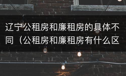 辽宁公租房和廉租房的具体不同（公租房和廉租房有什么区别,哪个更好点）