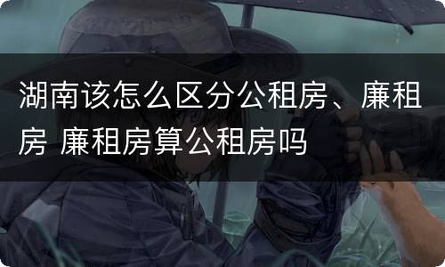湖南该怎么区分公租房、廉租房 廉租房算公租房吗