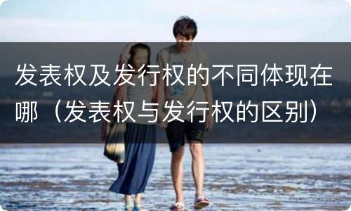 发表权及发行权的不同体现在哪（发表权与发行权的区别）