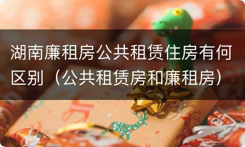 湖南廉租房公共租赁住房有何区别（公共租赁房和廉租房）