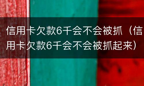 信用卡欠款6千会不会被抓（信用卡欠款6千会不会被抓起来）