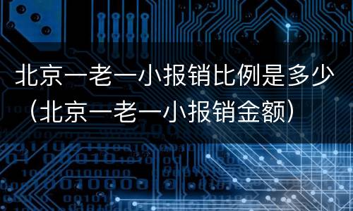 北京一老一小报销比例是多少（北京一老一小报销金额）