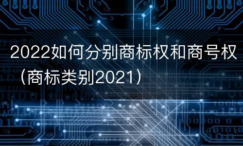 2022如何分别商标权和商号权（商标类别2021）