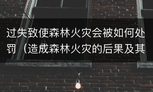 过失致使森林火灾会被如何处罚（造成森林火灾的后果及其处罚）