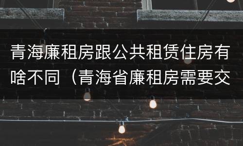 青海廉租房跟公共租赁住房有啥不同（青海省廉租房需要交多少钱）