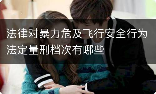 法律对暴力危及飞行安全行为法定量刑档次有哪些