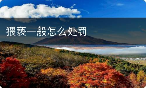 猥亵一般怎么处罚