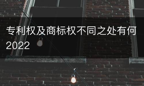 专利权及商标权不同之处有何2022