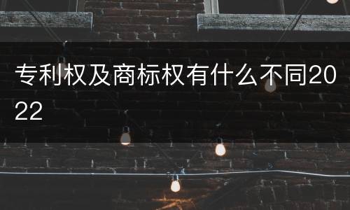 专利权及商标权有什么不同2022