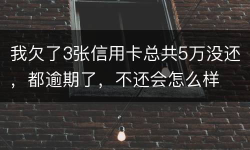 我欠了3张信用卡总共5万没还，都逾期了，不还会怎么样