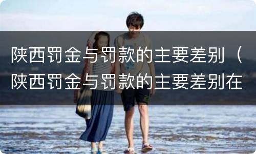 陕西罚金与罚款的主要差别（陕西罚金与罚款的主要差别在哪）