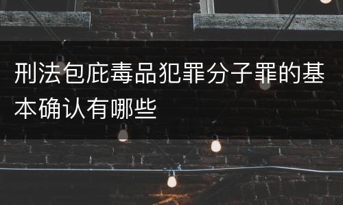 刑法包庇毒品犯罪分子罪的基本确认有哪些