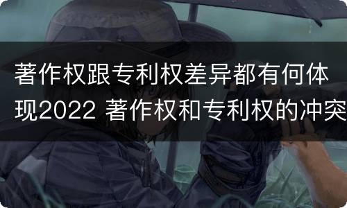 著作权跟专利权差异都有何体现2022 著作权和专利权的冲突