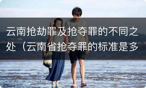 云南抢劫罪及抢夺罪的不同之处（云南省抢夺罪的标准是多少?）