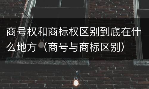 商号权和商标权区别到底在什么地方（商号与商标区别）