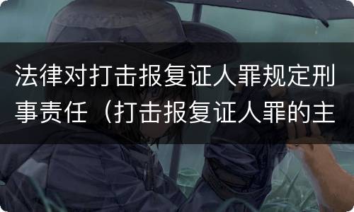 法律对打击报复证人罪规定刑事责任（打击报复证人罪的主体）
