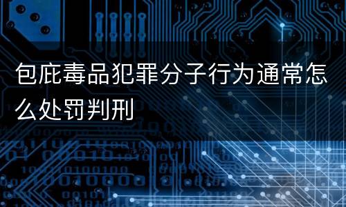包庇毒品犯罪分子行为通常怎么处罚判刑