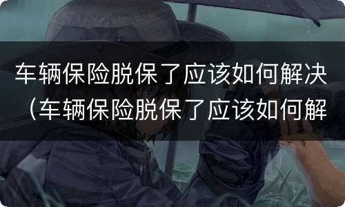 车辆保险脱保了应该如何解决（车辆保险脱保了应该如何解决呢）