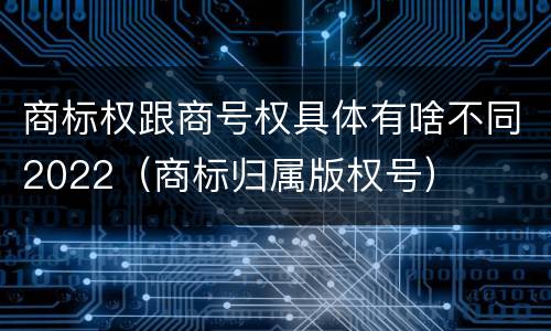商标权跟商号权具体有啥不同2022（商标归属版权号）