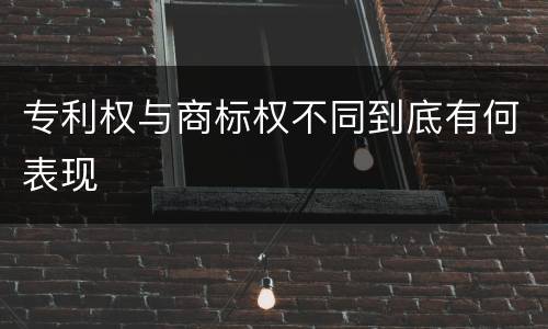 专利权与商标权不同到底有何表现