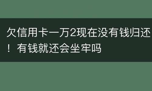 欠信用卡一万2现在没有钱归还！有钱就还会坐牢吗