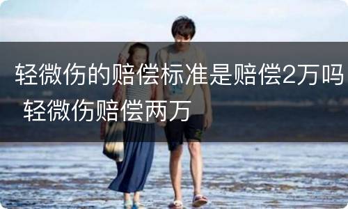 轻微伤的赔偿标准是赔偿2万吗 轻微伤赔偿两万