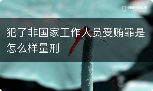 犯了非国家工作人员受贿罪是怎么样量刑
