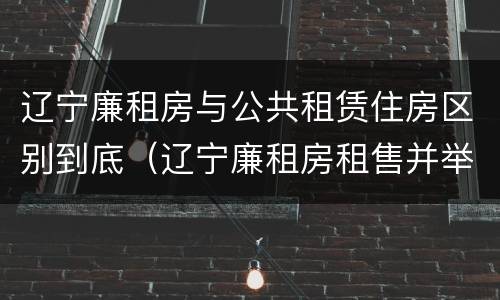 辽宁廉租房与公共租赁住房区别到底（辽宁廉租房租售并举）