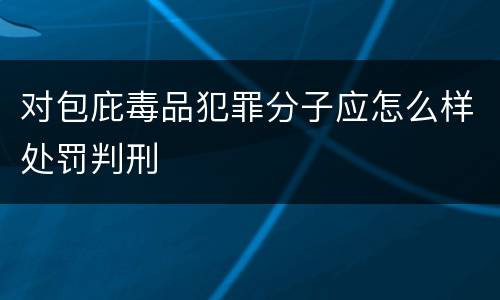 对包庇毒品犯罪分子应怎么样处罚判刑