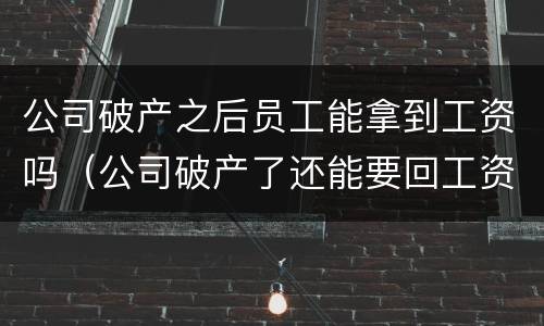 公司破产之后员工能拿到工资吗（公司破产了还能要回工资吗）