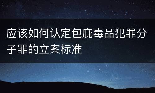 应该如何认定包庇毒品犯罪分子罪的立案标准