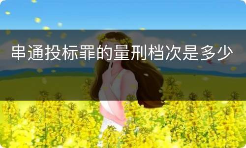 串通投标罪的量刑档次是多少