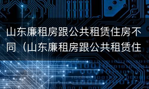 山东廉租房跟公共租赁住房不同（山东廉租房跟公共租赁住房不同吗）