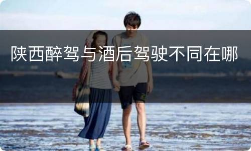 陕西醉驾与酒后驾驶不同在哪
