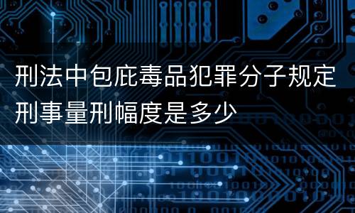 刑法中包庇毒品犯罪分子规定刑事量刑幅度是多少