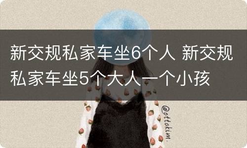 新交规私家车坐6个人 新交规私家车坐5个大人一个小孩