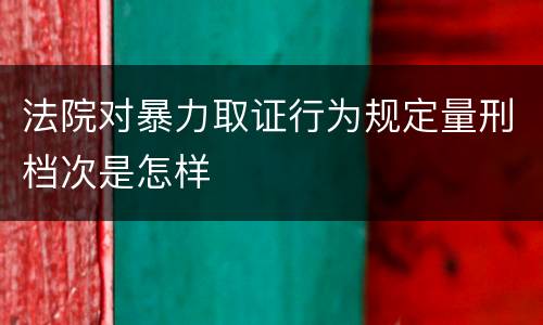 法院对暴力取证行为规定量刑档次是怎样