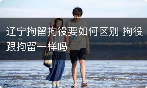 辽宁拘留拘役要如何区别 拘役跟拘留一样吗
