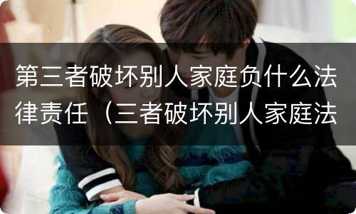 第三者破坏别人家庭负什么法律责任（三者破坏别人家庭法律规定）