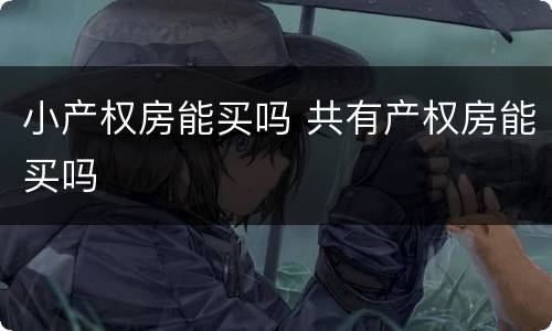 小产权房能买吗 共有产权房能买吗