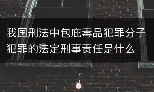 我国刑法中包庇毒品犯罪分子犯罪的法定刑事责任是什么