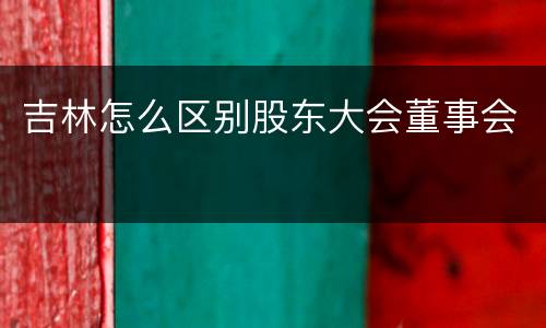 吉林怎么区别股东大会董事会