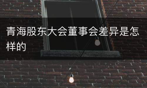 青海股东大会董事会差异是怎样的