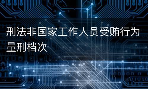刑法非国家工作人员受贿行为量刑档次