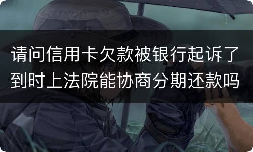请问信用卡欠款被银行起诉了到时上法院能协商分期还款吗