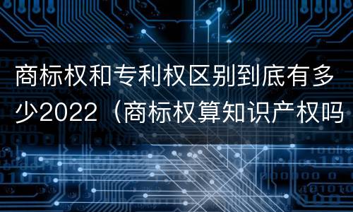 商标权和专利权区别到底有多少2022（商标权算知识产权吗）