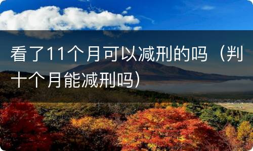 看了11个月可以减刑的吗（判十个月能减刑吗）