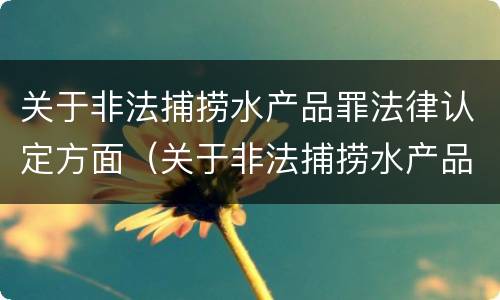 关于非法捕捞水产品罪法律认定方面（关于非法捕捞水产品罪法律认定方面的规定）