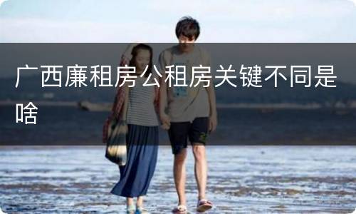 广西廉租房公租房关键不同是啥
