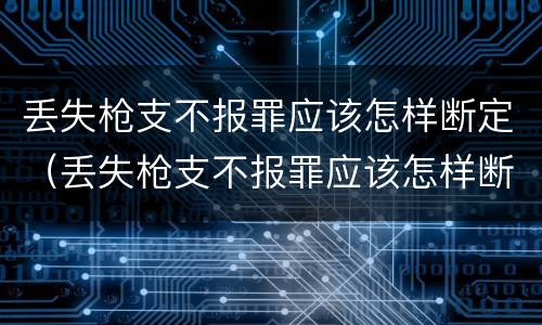 丢失枪支不报罪应该怎样断定（丢失枪支不报罪应该怎样断定犯罪）